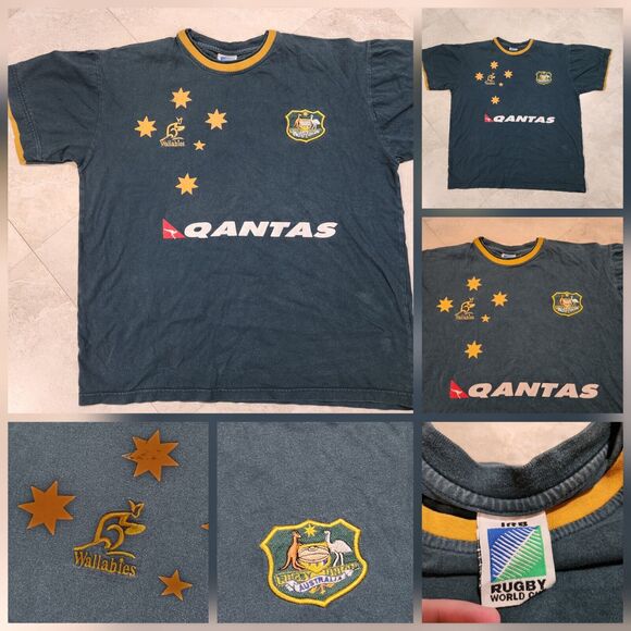 irb Other - VTG IRB Australia Wallabies Rugby World Cup Mens M Medium? Jersey T Shirt